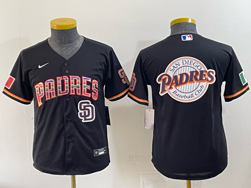 Youth San Diego Padres blank black Nike 2025 MLB Jersey 002->youth mlb jersey->Youth Jersey
